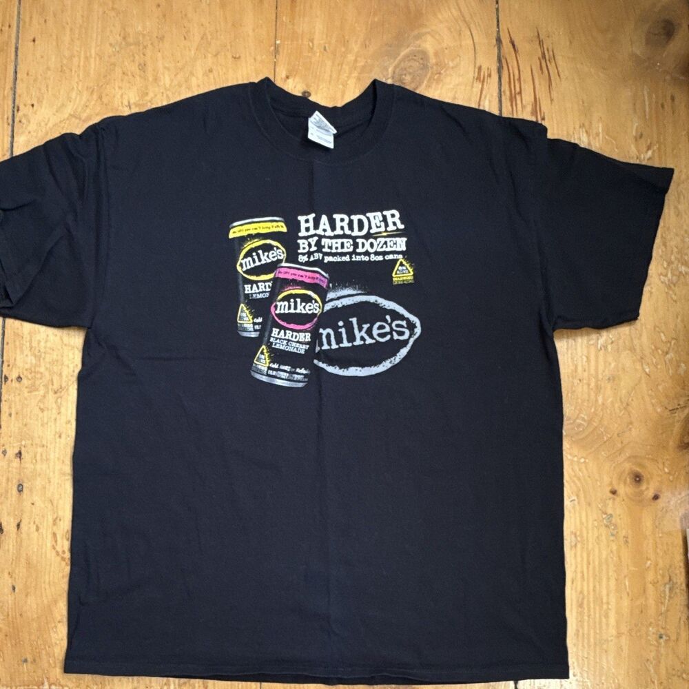Gildan Ultra Cotton Mike's Hard Lemonade Graphic Tee Black Cotton Knit XL